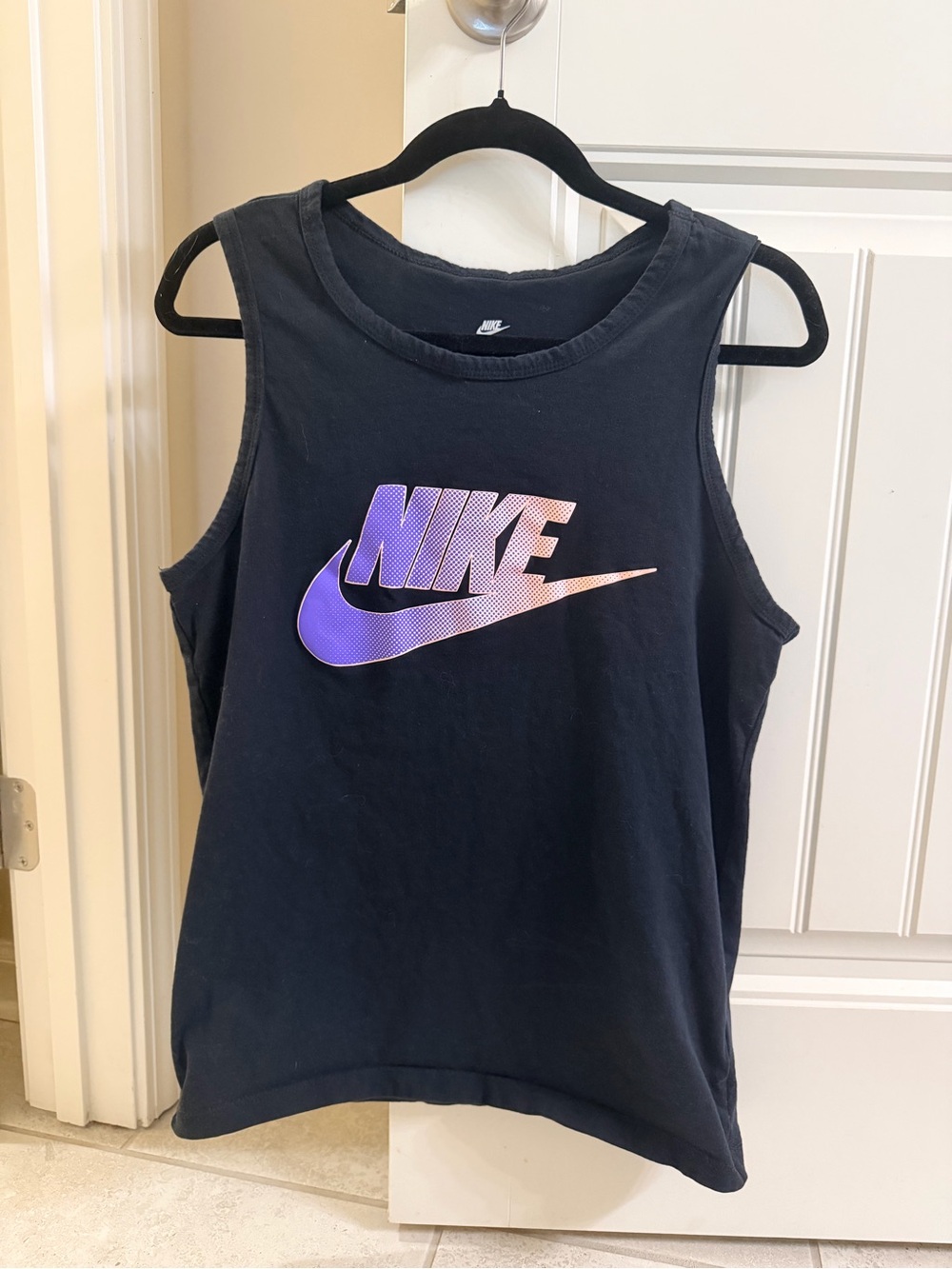 Nike Black Tee with Logo Print